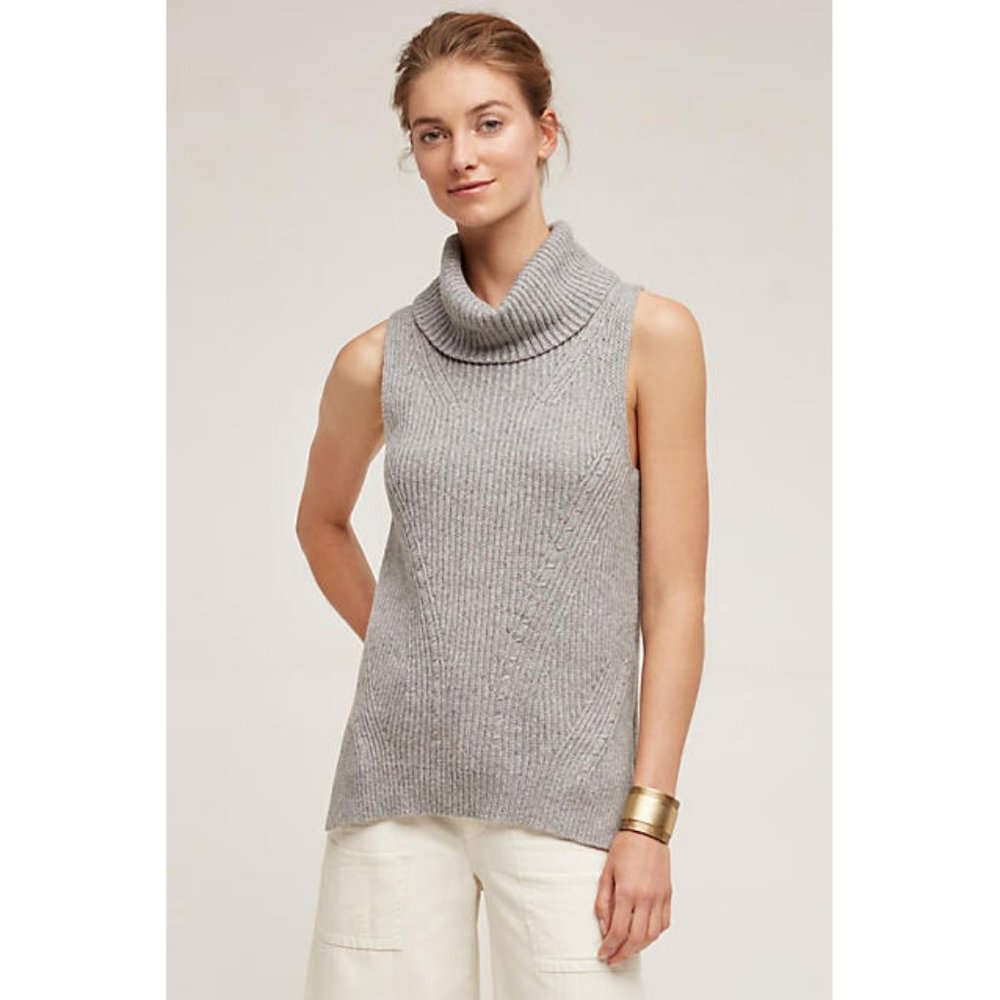Anthropologie Sleeveless Cowl Neck Sweater XS